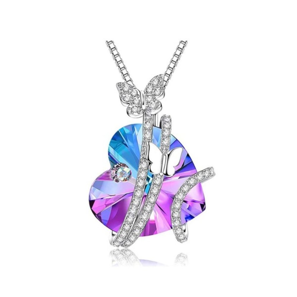 Butterfly Crystal Pendant Necklace